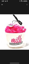 NEW BATH & BODY WORKS MILK BAR PINK MESH SHOWER SPONGE LOOFAH POUF NWT NIP