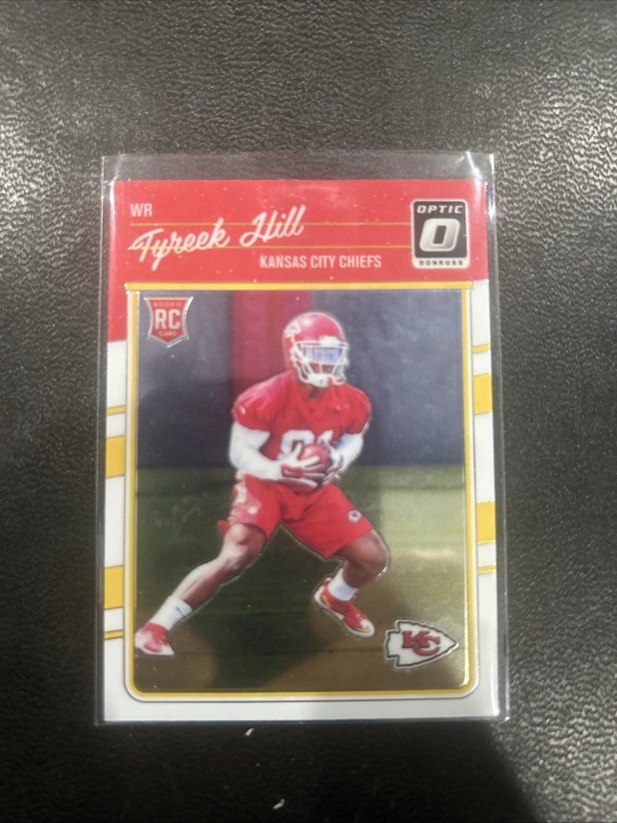 Tyreek Hill Panini Donruss Optic #117 Gold Vinyl 1/1