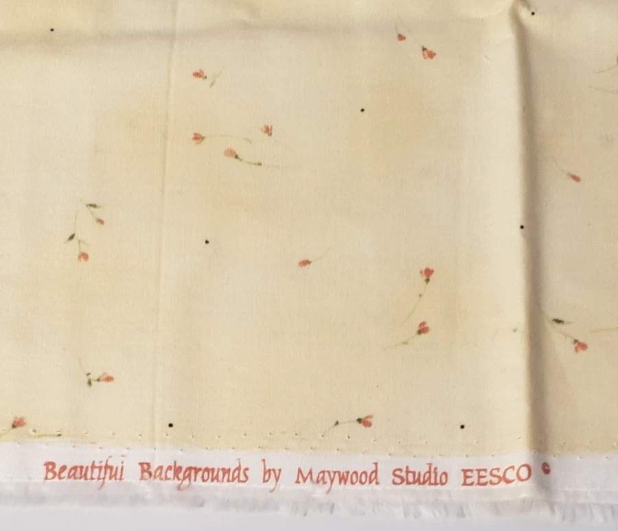 Hermosos Fondos Tela 29" por Maywood Studio Floral Beige Amarillento Foto 2 de 4