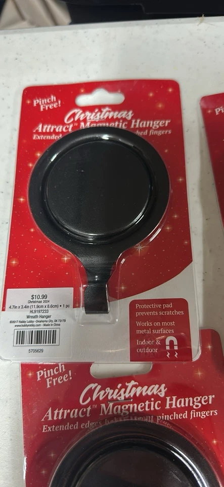 Christmas Magnetic Hangers 6 Ps Light Clips 3 Boxes Ornaments Hooks 4 Boxes New - Image 3 of 4