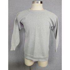 Vintage Hanes Wind Shield Sweatshirt Gray 100 Cotton Raglan 50s 60s Mens