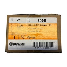 LOT OF 5 Bridgeport 3005 2in Steel Rigid Compression Connector Concrete Tight