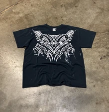 Vintage 90’s Y2K Jnco-Like Grunge Tribal Graphic Tee Men’s Skater Mens Size XL