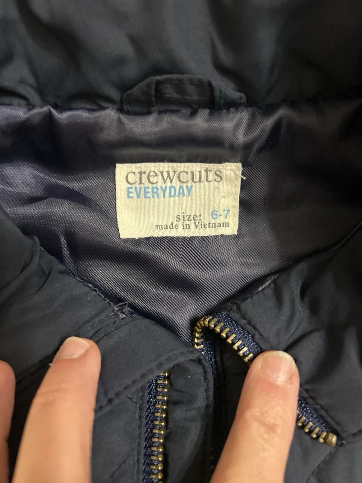 Chaleco acolchado azul marino talla 6/7 Crew Cuts para niños Foto 3 de 4