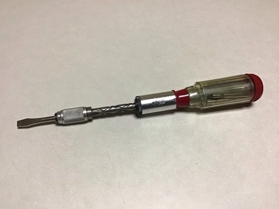 Vintage Great Neck No. 97A Ratcheting Drill Screwdriver 8 Bits Excellent Shape