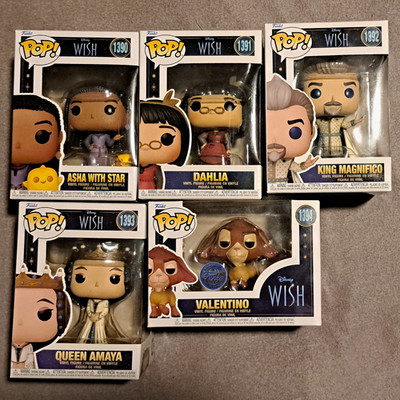Funko Pop! Disney Wish Vinylfiguren Set Queen Amaya Asha Star Dahlia