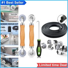 Screen Repair Kit 5 in 1 Spline Tool 32 ft 0.14 in 8 Clips Steel Nylon Roller