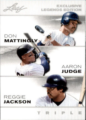 2024 Leaf LEGEND EXCLUSIVE MATTINGLY / JUDGE / JACKSON ELE-63 YANKEES Mint