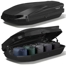 21 ft Heavy Duty ABS Vehicle Roof Top Storage Box Cargo Luggage Carrier 2 Locks