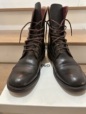 Men’s Dolce & Gabbana (D&G) Scarpe Leather Lace Up Boots Sz 9 EU 42