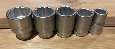 Stahlwille Metric 12 Point 1/2 Drive Chrome Alloy Socket Set Made In Germany 5p 