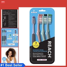 Manual Toothbrush Firm Bristles 7 Count Ergonomic Grip Tongue Cleaner