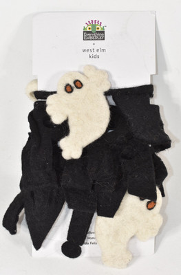 West Elm Kids Ed Emberley Happy Halloween Wool Felt Garland Ghost Pumpkin
