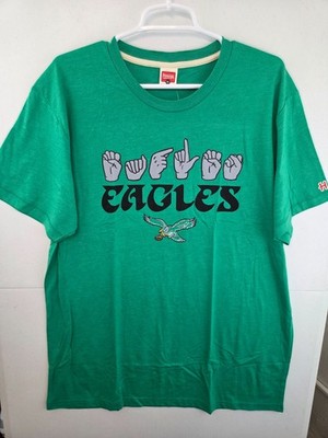 Philadelphia Eagles NFL X Love Sign T-shirt Green Men's Large NWT