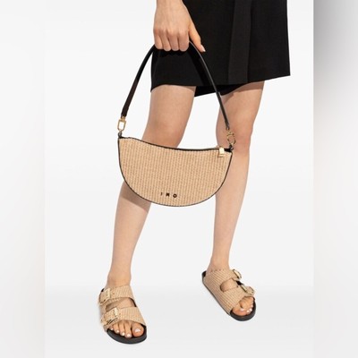 NWT IRO Arc Baby Raffia Shoulder Bag $295 MSRP
