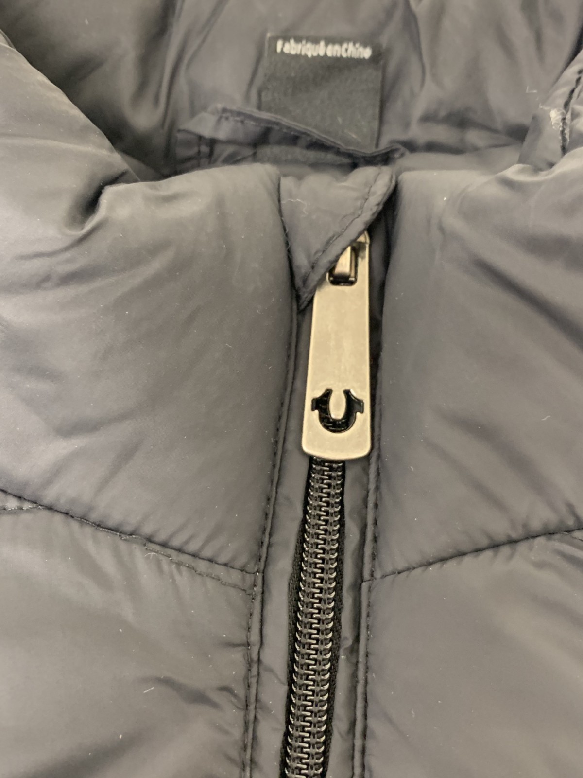 True Religion Men's Black Puffer Jacket Size M - Stylish & Warm image 6