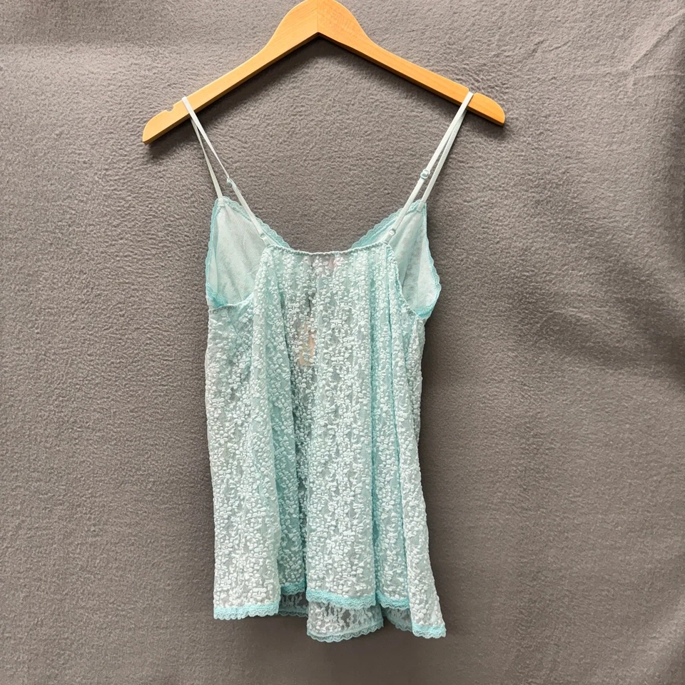 Victoria's Secret Angels Cami 女式小号蓝色花卉花边装饰娃娃新品 — 第 3/4 张图片