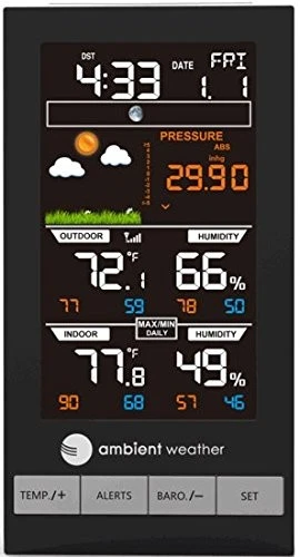 Ambient Weather WS-2801-X2 Advanced Wireless Color Forecast Station w/ 2 Remo... - Image 4 of 4