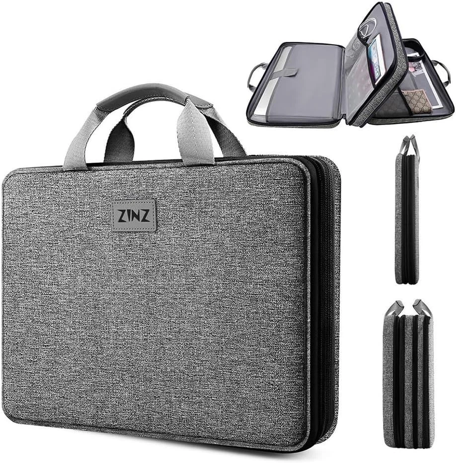 Capa expansível durável para laptop com bolsos de malha para acessórios - 15-16 polegadas - Imagem 3 de 4