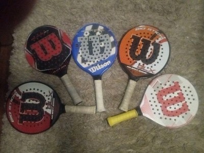 wilson tennis paddles (lot of 5,)