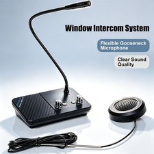 Window Speaker Intercom System Dual-Way Anti-Interference Microphone for Bank