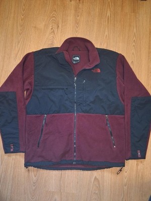 North Face Denali Fleece Jacket Mens XL Red Black Full Zip