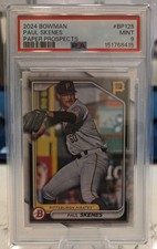 2024 Bowman Baseball #BP-125 PAUL SKENES Pittsburgh PIRATES PSA Mint 9 Rookie