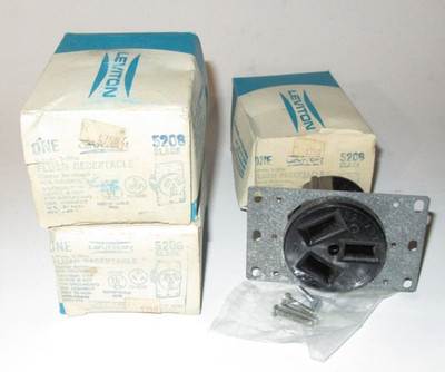 (3) 5206 50 Amp, 125/250V Nema 10-50R, 3P, 3W Flush Mounting Receptacle USA Made