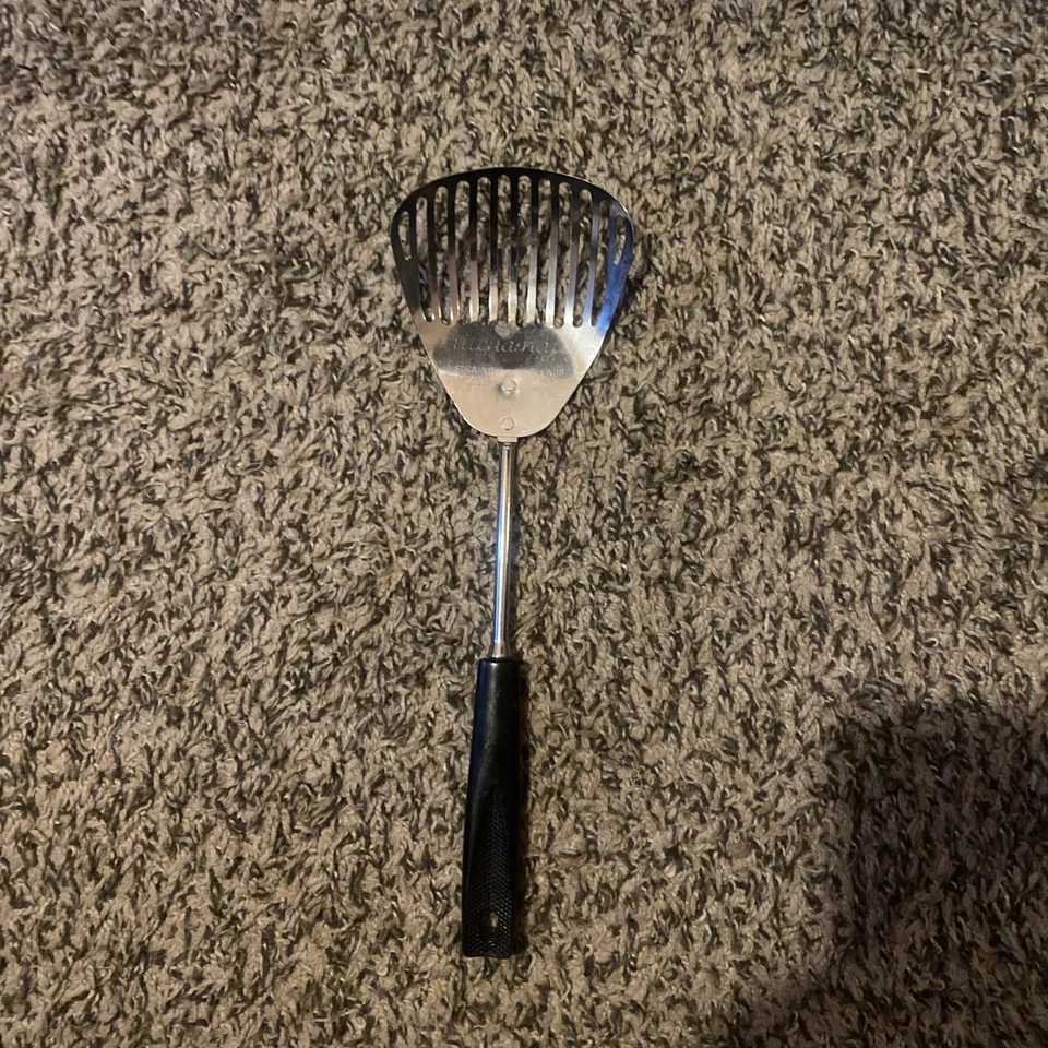 Vtg Ekco Kitchamajig Slotted Spoon Strainer Whip Utensil Black Handle USA - Image 2 of 4