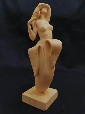 Chinese Boxwood Huang-yang wood carving Banana beauty statue