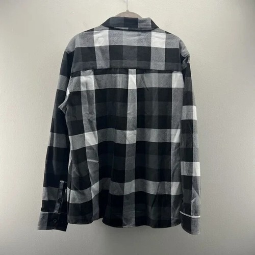 Dixxon Flannel Co Finish Line Shirt Womens 2X Buffalo Plaid Black Gray Top - 第 2/7 張圖片