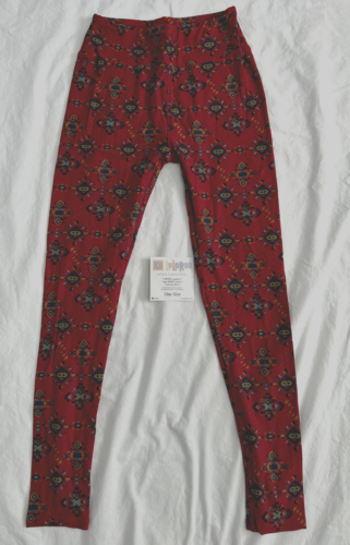 LuLaRoe BRAND NEW OS ONE SIZE Leggings Multi-Color Shape Pattern Print Fast Ship