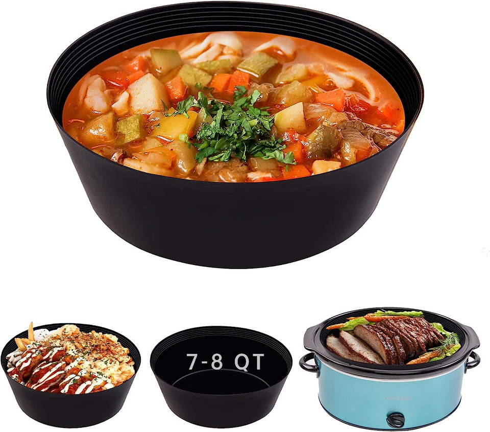 Slow Cooker Liners Fit Crock-Pot 7-8 Quart Oval Slow Cooker，Reusable & Leakproof