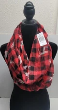 Absolutely Adorable Christmas "Deer" Sheer Infinity Loop Scarf.