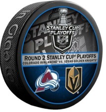 Colo. Avalanche v Las Vegas Knights 2021 Stanley Cup Playoffs NHL Hockey Puck