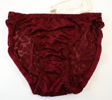 NEW Rene Rofe TRUE VTG 90s Y2K Silky Sheer Leopard Bikini Panty Sz SMALL