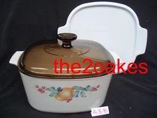 A-3 Corning Ware Corelle ABUNDANCE Casserole Dish 3 qt quart Pyrex Lid Cover