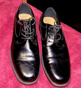 Croft & Barrow Men's Ortholite Lace-Up Leather Dress Shoe Black Size 10W
