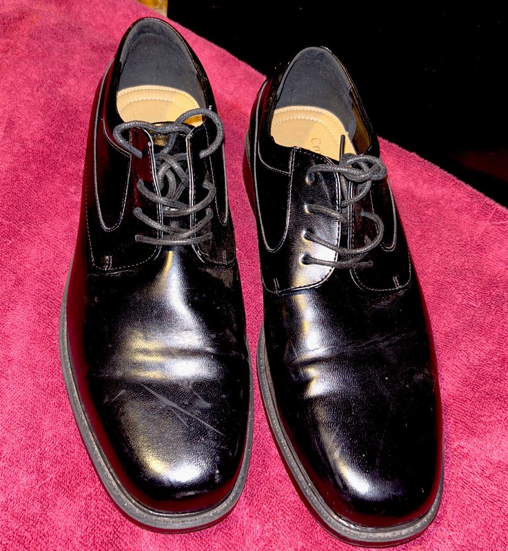 Croft & Barrow Men's Ortholite Lace-Up Leather Dress Shoe Black Size 10W