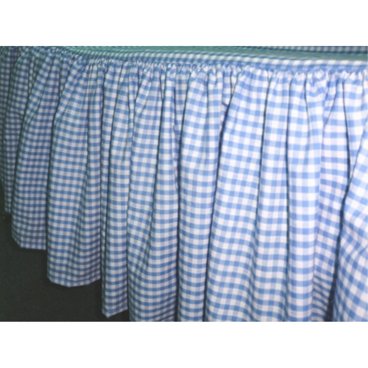 Gingham top bed skirt