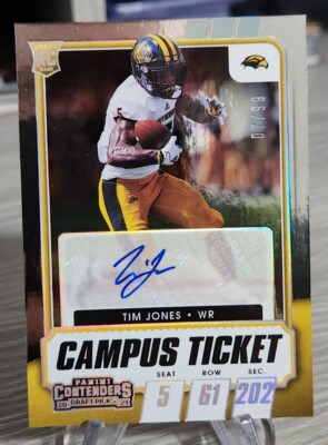 Tim Jones 2021 Panini Contenders Campus Ticket Autograph /99 #144 JAX Jaguars