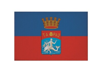  Aufnäher Taranto Stadt Fahne Flagge Aufbügler Patch 9 x 6 cm