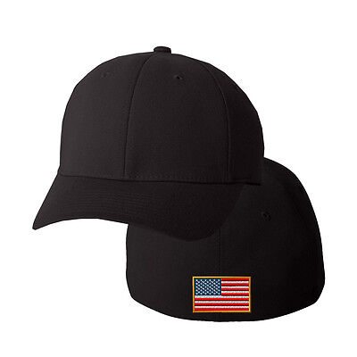 PUNISHER  AMERICAN FLAG FLEXFIT HAT EMBROIDERED flex fit gun cap NEW GREY fitted 