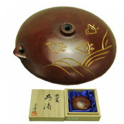 Suiteki Japanischer Wassertropfer Kalligrafie Takaoka Metall Nami Chidori Japan