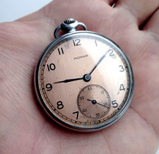 Antique Soviet pocket watch MOLNIYA. Mechanical. Made in USSR.