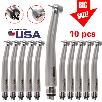 10 pcs SANDENT NSK Pana Max Style Dental High Speed Turbine Handpiece 4-Hole Tip