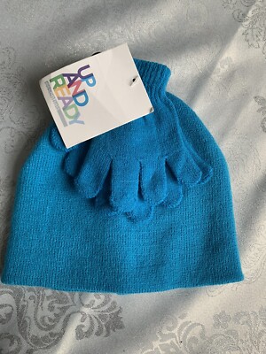 MÜTZE UND HANDSCHUH SET FÜR KINDER blau