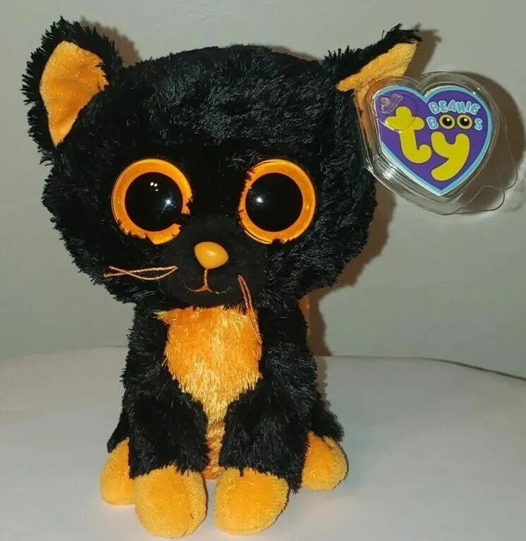 Ty Beanie Boos MOONLIGHT The Halloween Cat 6