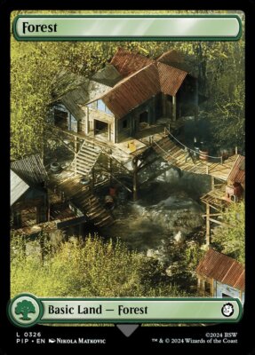 MTG Fallout FULL ART L Forest #0326