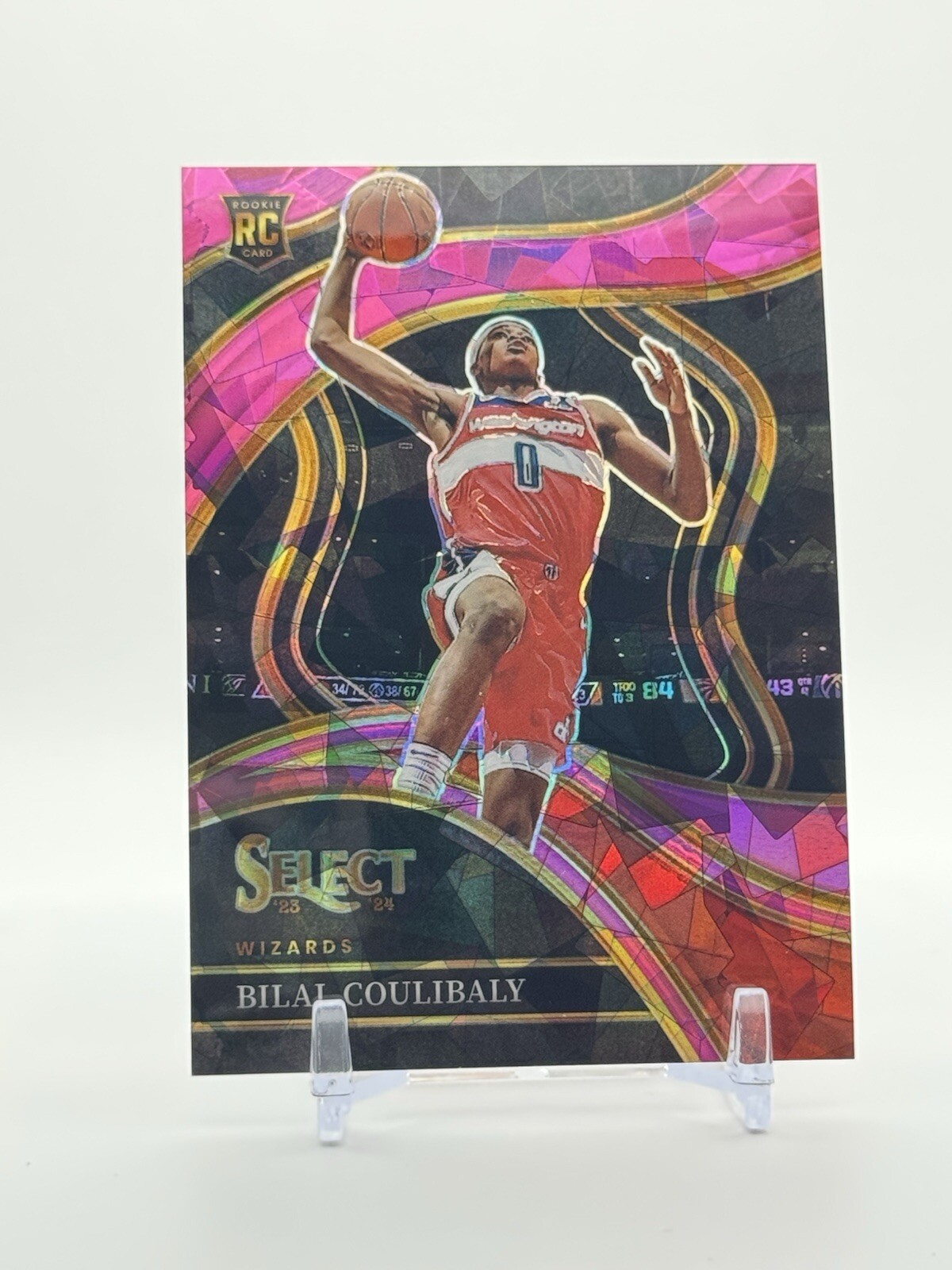 2023-24 Select Courtside Purple Cracked Ice Prizm /99 Bilal Coulibaly Rookie RC